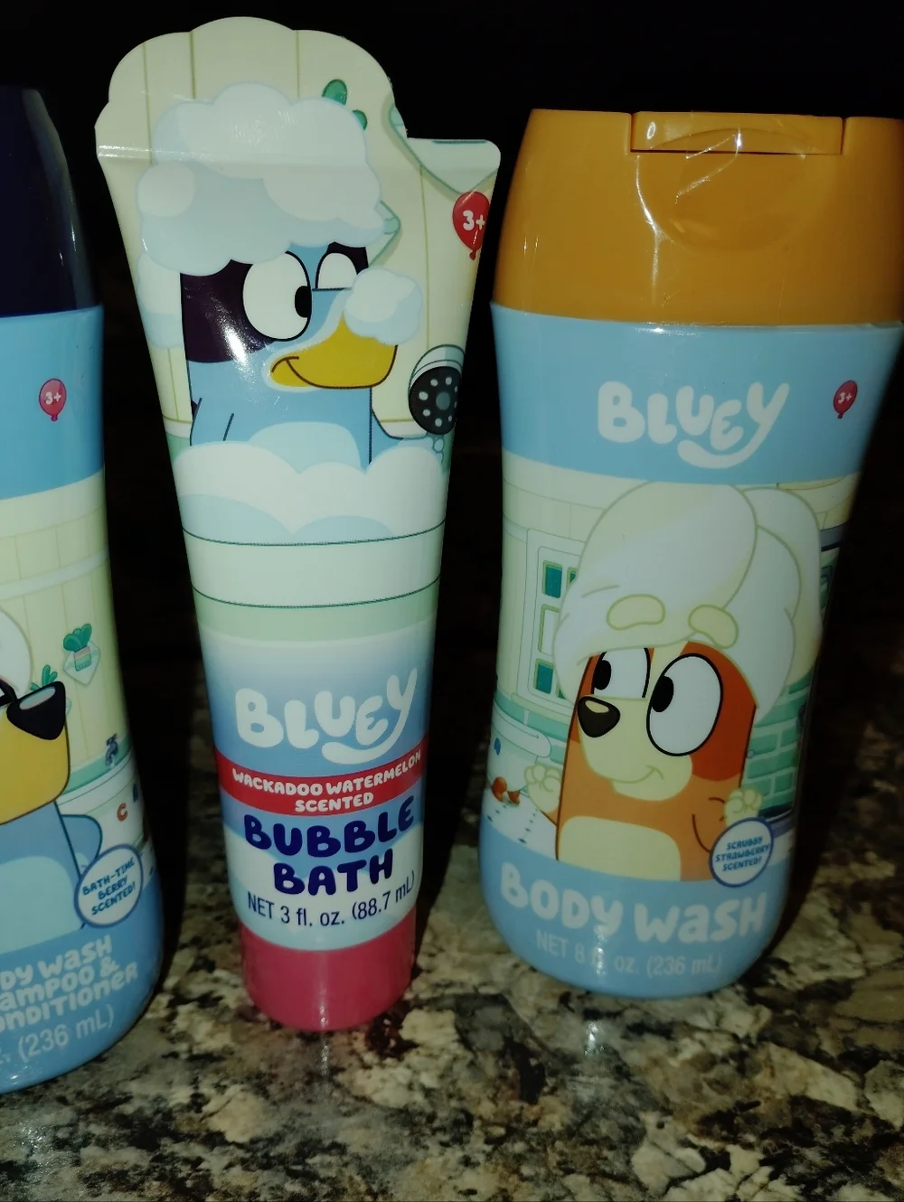 ✨ BRAND NEW Bluey 3‑Piece Bath Set ✨🧼 Perfect for kids & Bluey fans! Fresh, New